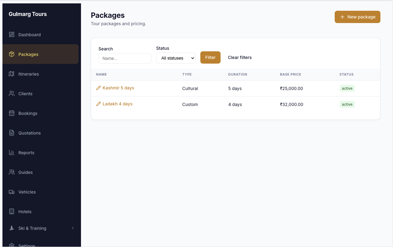 TourifyHQ interface