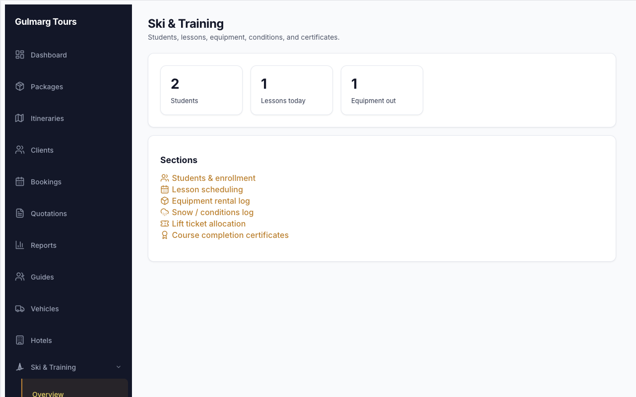 TourifyHQ interface